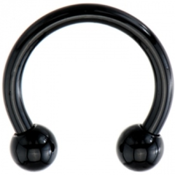 14 Gauge Black Electro Titanium Horseshoe