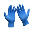 Guantes de nitrilo médico sin polvo azul desechable