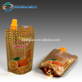 Plastic Pouch Packaging Beverage Pouch with Corner Spout