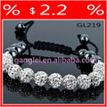 conjunto de colar e brincos de pulseira Shamballa