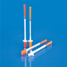 Jeringa de insulina desechable con aguja para uso médico (CE, ISO)