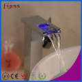 Fyeer High Body Brass Self-Generation Waterfall LED Basin Faucet