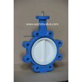 PTFE Coated Lug Type Butterfly Valve (D7L1X-10/16)