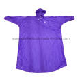 Adult′s Polyester/PVC Waterproof & Windproof Rain Poncho with Hood