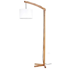 Wooden Base with Fabric Shade Modern Floor Lamp (LBMD-AFD)