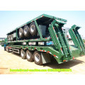 Heavy duty 3 axle low semi trailer