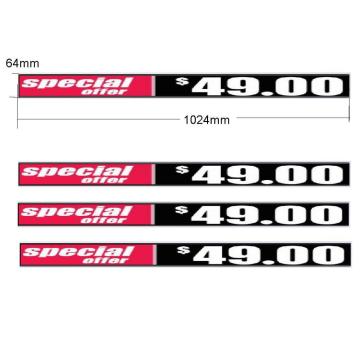 price display for supermarket shelf rack