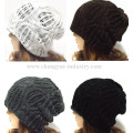 Lady fournisseur en gros de chapeau bonnet slouchy en tricot