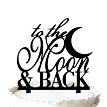 "to The Moon & Back" Wedding Cake Topper