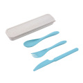 wheat straw spoon fork knife set plastic cutlery