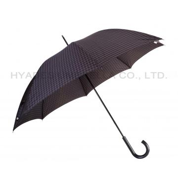 Minimalism Check Printed Mens Straight Umbrella