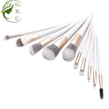 Ensemble de brosses de maquillage de sacs cosmétiques professionnels de 10pcs