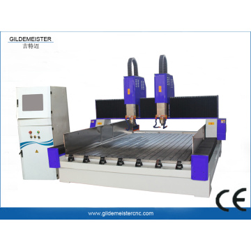 Two spindle stone carving machine