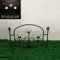 Glass Ball Solar Light Linellae Metal Garden Fence Craft