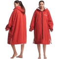 Polar fleece lining waterproof swim parka changing robe