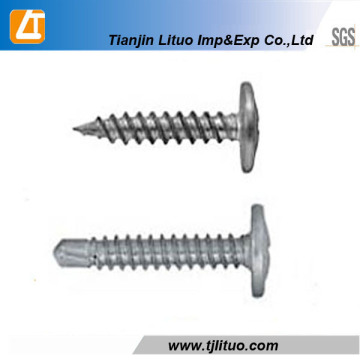 Tornillo autoperforante de la cabeza de la oblea Tornillo autorroscante