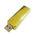 Unidade flash USB com barras de ouro de metal com logotipo