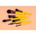 12 piece yellow synthetic Cosmetic brush set professional