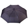 Navy Check Print 3 Folding Umbrella