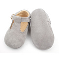 Real Suede Leather Baby Girls Dress T-Bar Shoes