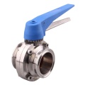 Stainless steel butterfly valve tri-clamp butterfly valve with blue trigger handle