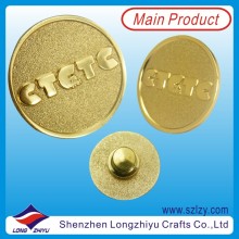 Gold Domed Sandblast Blank Lapel Pin (LZY-1000029)