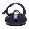 Stovetop tea kettle with whistling spout black