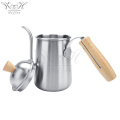 Hand Drip Coffee Kettle Wood Handle