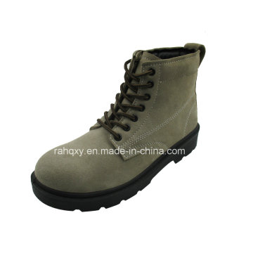 Full Suede Upper MID-Cut Safety Shoes (HQ06009)