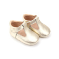 Jolies chaussures à barre en T pour bébés filles dorées Chaussures habillées