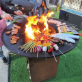 Grills de barbacoa de acero Corten para cocción al aire libre