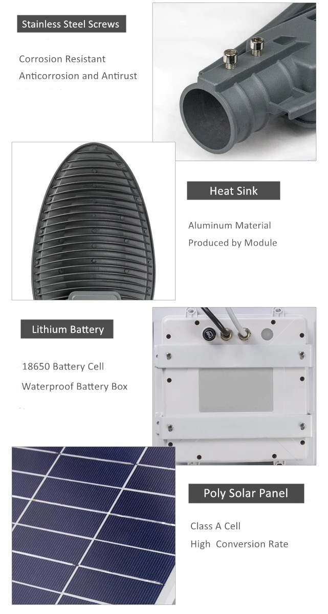 solar outdoor street light parts