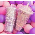 Plastic Girl Gift Water Straw Cup