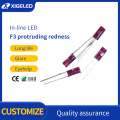 F3 inner convex red hair red light-emitting diode