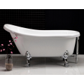 Black Acrylic Clawfoot Tub Freestanding Soaking Plastic Claw Foot Bath Tub