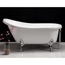Black Acrylic Clawfoot Tub Freestanding Soaking Plastic Claw Foot Bath Tub