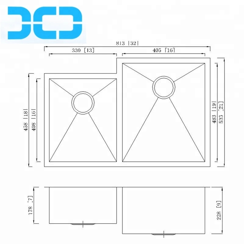 double kitchen sink HM3221R