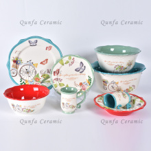New fashionable dinner set luxury ceramic dinnerware sets