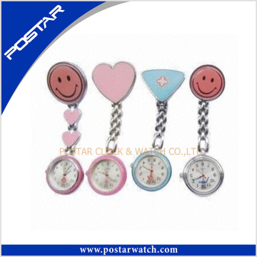 Venda Por Atacado Smile Face Nursing Pocket Watch com Movimento Japão