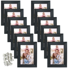 Wood Wall Mounted Photo Picture Frame Set