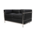 Réplica de couro Le corbusier LC2 loveseat