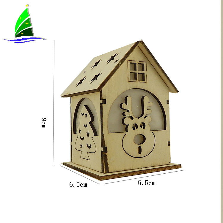 Christmas LED Light Wooden House