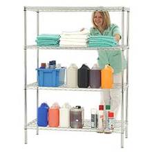 Adjustable Chrome Metal Hospital Pharmacy Shelves