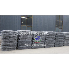 Gabion galvanizado, malla de alambre de gabión, caja de gabión recubierta de zinc pesado