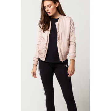 Matte Satin Womens Bomber Jacket