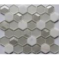 Brown Hexagon Crystal Glass Mosaic Tile