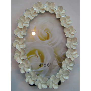 Oval Ivory Expoxy Enamal Photo Frame For Wedding Photos