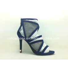 Marine-blaue hohe Absätze reizvolle Frauen-Sandelholz-Schuhe