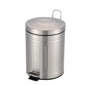 Stainless Steel Pedal Waste Basket for Bathroom