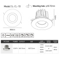 7W Cob Comercial Downlight Antiglare führte Licht herunter